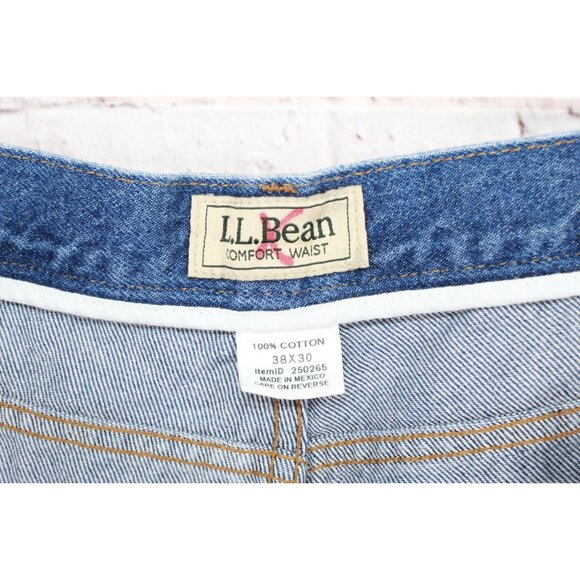 LL Bean Double L Jeans Natural Fit Hidden Comfort Stonewashed 38x30 - Picture 7 of 10